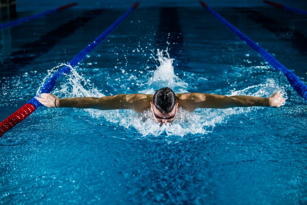 Butterfly in the 50m pool